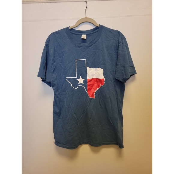 Hanes Other - Hanes T-Shirt Medium Texas Flag Graphic Tee Mens‎ Womens Blue State Pride Shirt